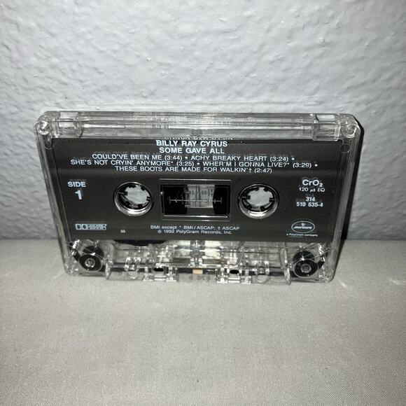 Vhs / Tape Billy Ray Cyrus 1992 Some Gave All Achy Breaky Heart Could’ve Been Me - Picture 10 of 11